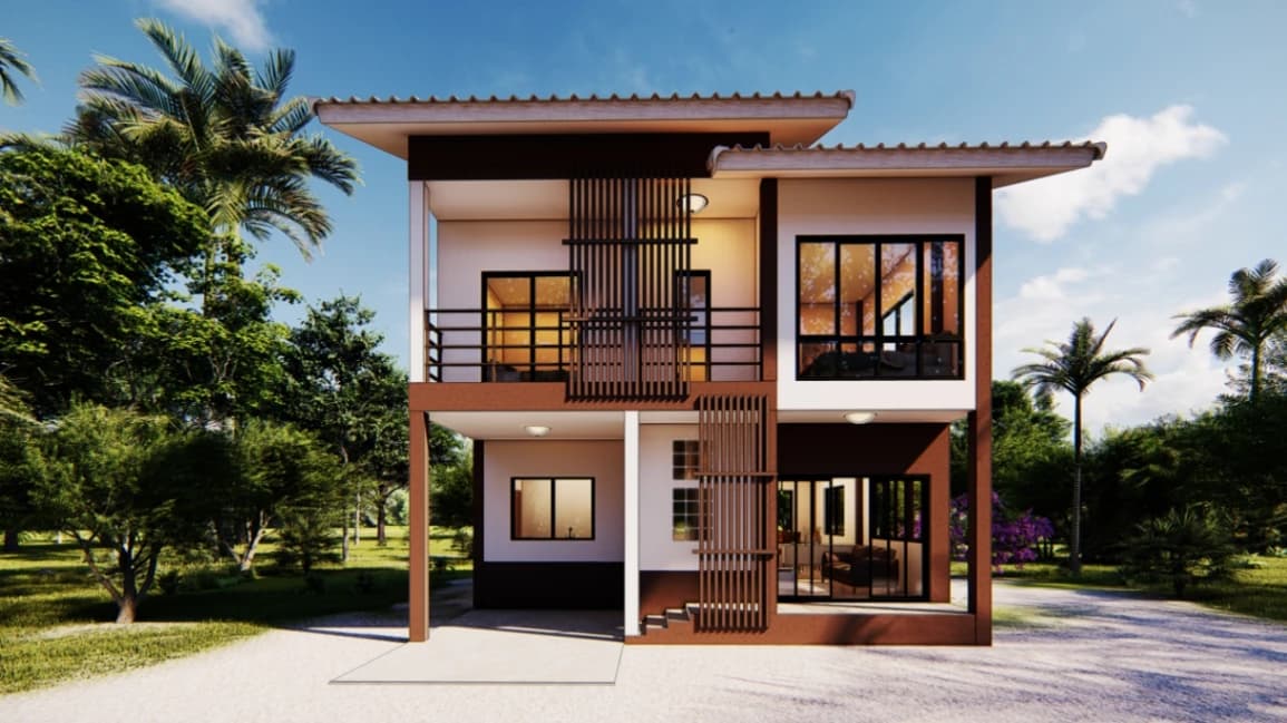 บ้านสองชั้นสไตล์โมเดิร์น MP-EP7 โดย Mepatcs
